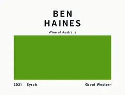 Ben Haines Grampians Syrah