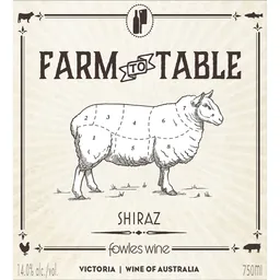 Fowles Wine Farm to Table Shiraz
