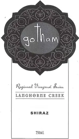 Gotham Langhhorne Creek Shiraz