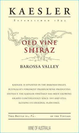 Barossa Valley Old Vine Shiraz