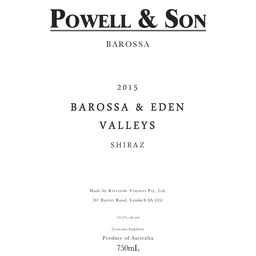 Barossa and Eden Valley Shiraz
