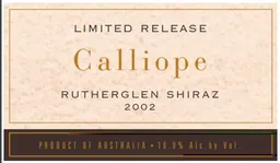 RL Buller and Son RL Buller Calliope Shiraz