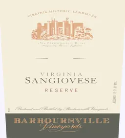 Barboursville Vineyards Reserve Sangiovese