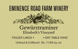 Eminence Road Farm Winery Elizabeth's Vineyard Dry Gewurztraminer