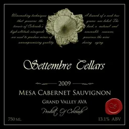 Settembre Cellars Mesa Cabernet Sauvignon