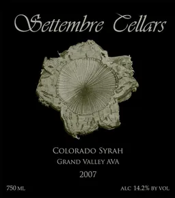 Settembre Cellars Syrah