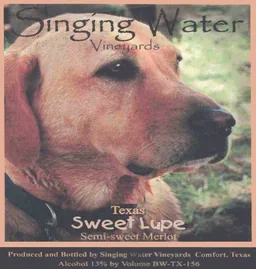 Singing Water Vineyards Semi-Sweet Lupe Merlot