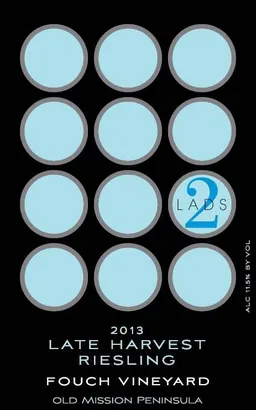 Two Lads Winery Late Harvest Fouch Vineyard Riesling