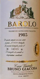 Barolo Villero di Castiglione Falletto