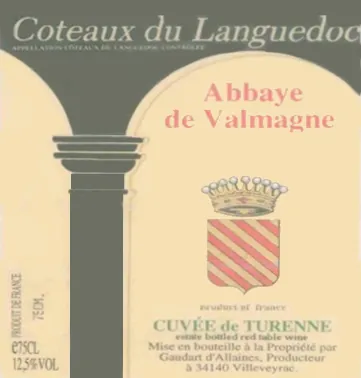 Coteaux de Languedoc Cuvee de Turenne Rouge Bottle