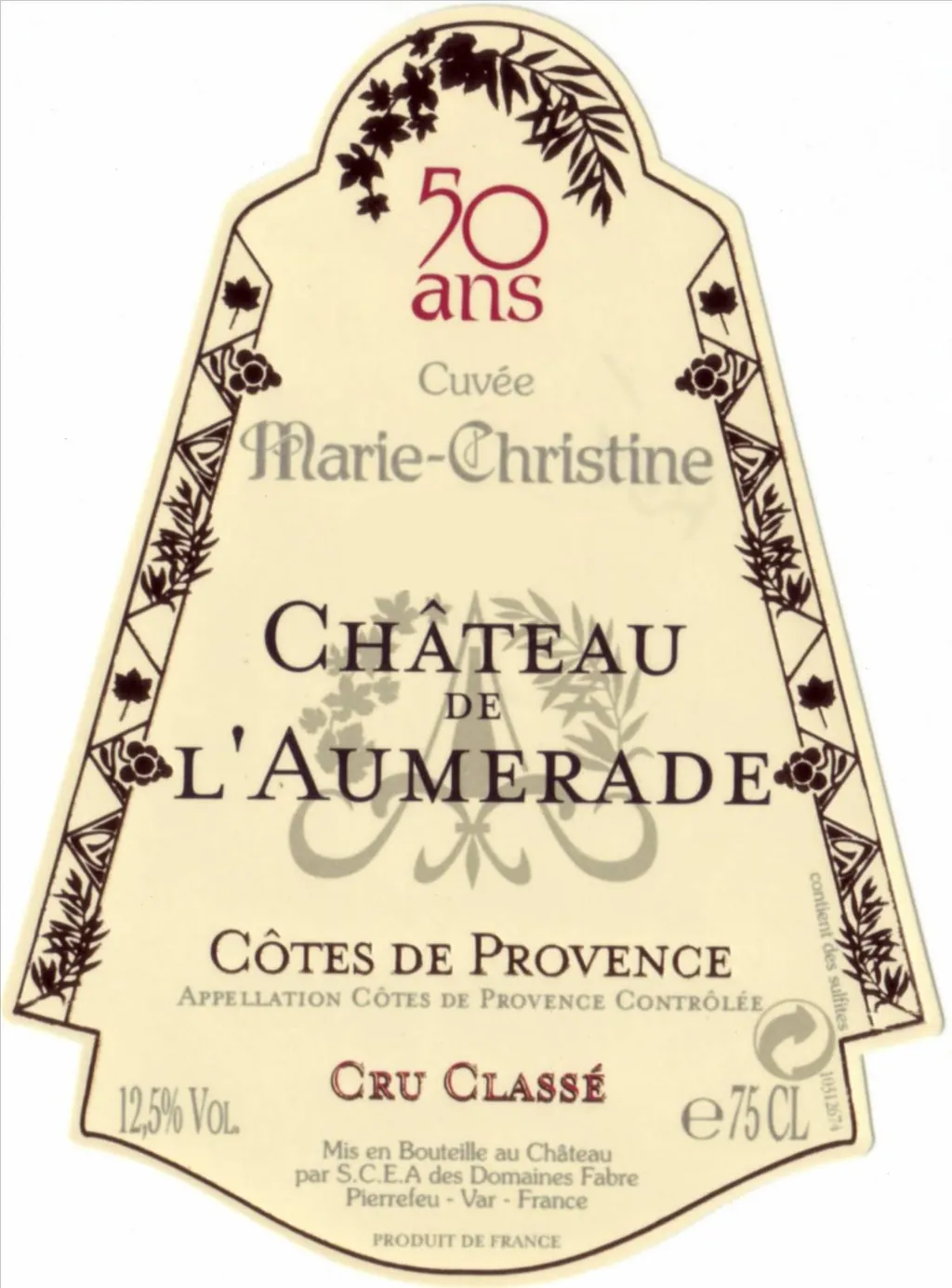 Marie Christine Cru Classe Rose Bottle