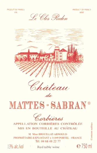 Le Clos Redon Syrah Bottle