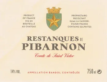 Restanques Bandol Rouge Bottle