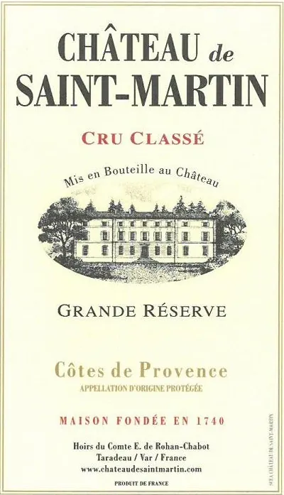 Cotes de Provence Cuvee Grande Reserve Blanc Bottle