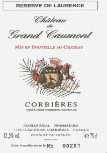 Corbieres Reserve de Laurence Bottle