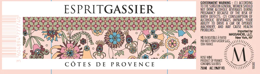 Esprit Gassier Rose Bottle