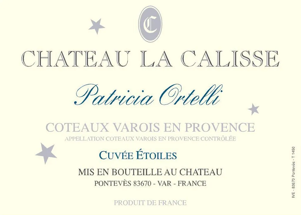 Patricia Ortelli Cuvee Etoiles Blanc Bottle