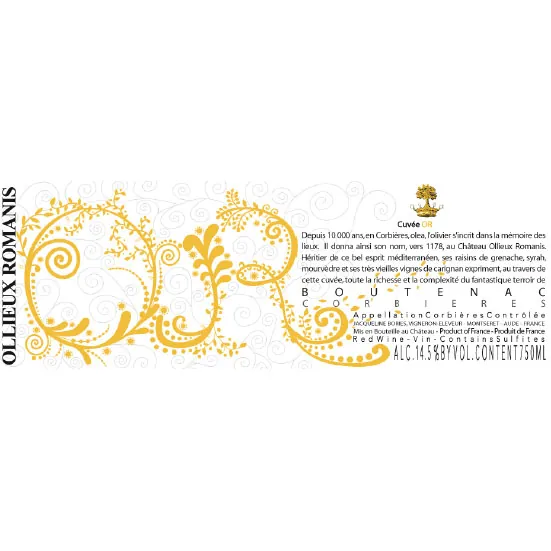 Corbieres Cuvee Or Bottle