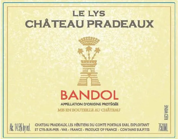 Le Lys Bandol Rouge Bottle