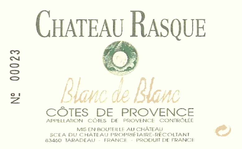 Cotes de Provence Blanc de Blanc Bottle