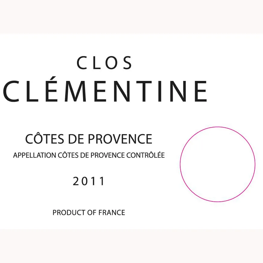 Cotes de Provence Rose Bottle
