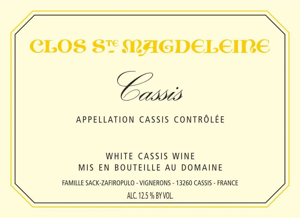 Cassis Blanc Bottle