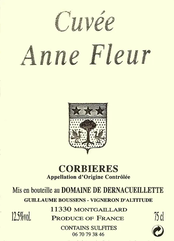 Corbieres Cuvee Anne Fleur Bottle