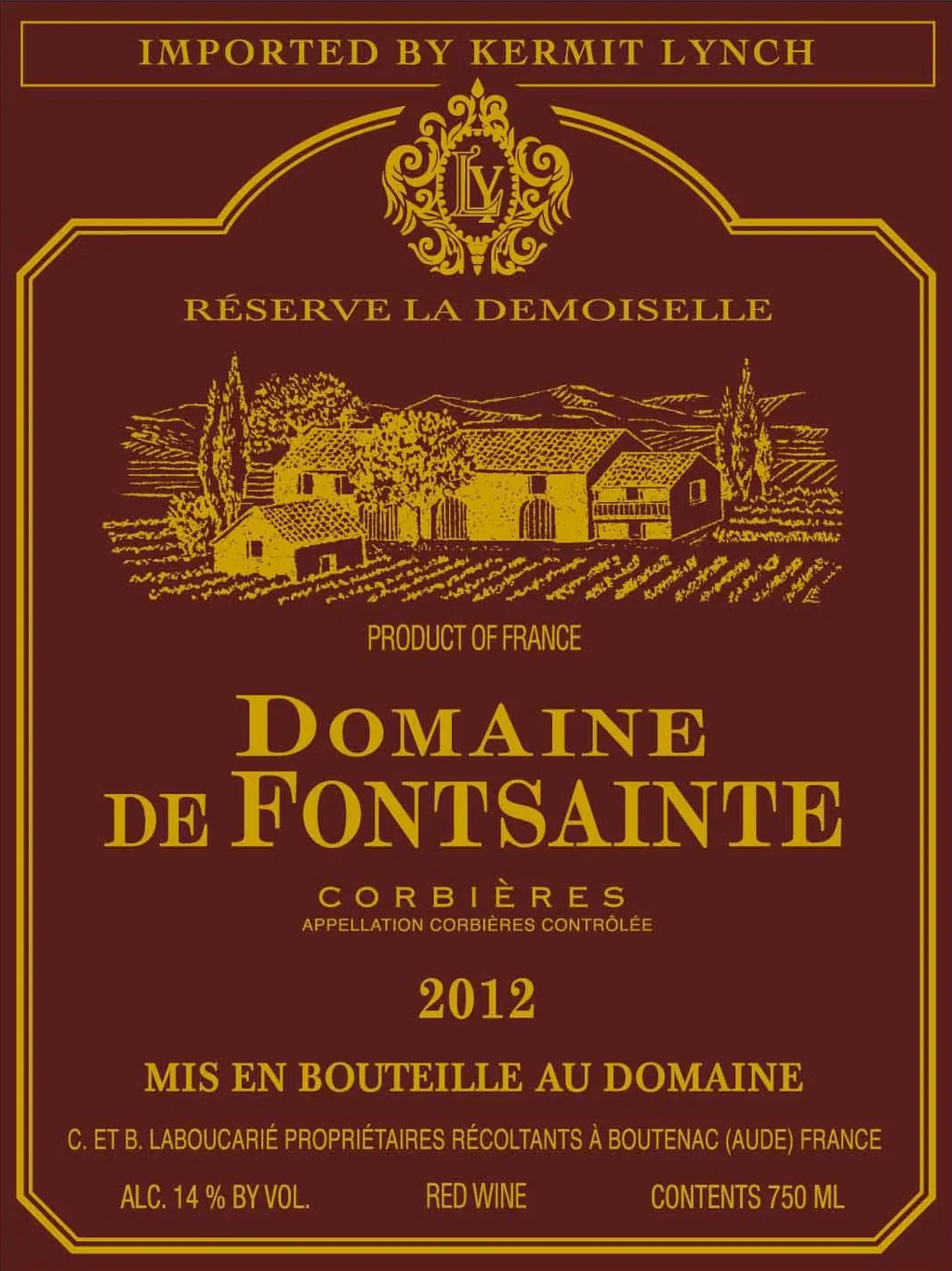 Corbieres Reserve La Demoiselle Bottle