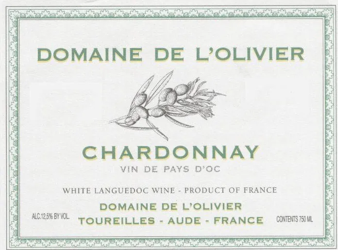 Chardonnay Bottle