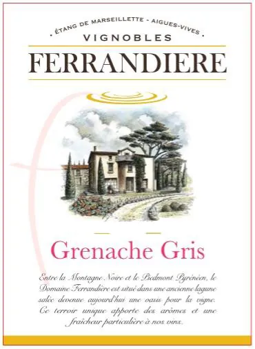 Grenache Gris Rose Bottle