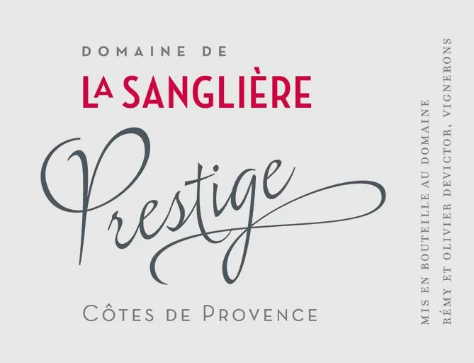 Cotes de Provence Cuvee Prestige Rouge Bottle