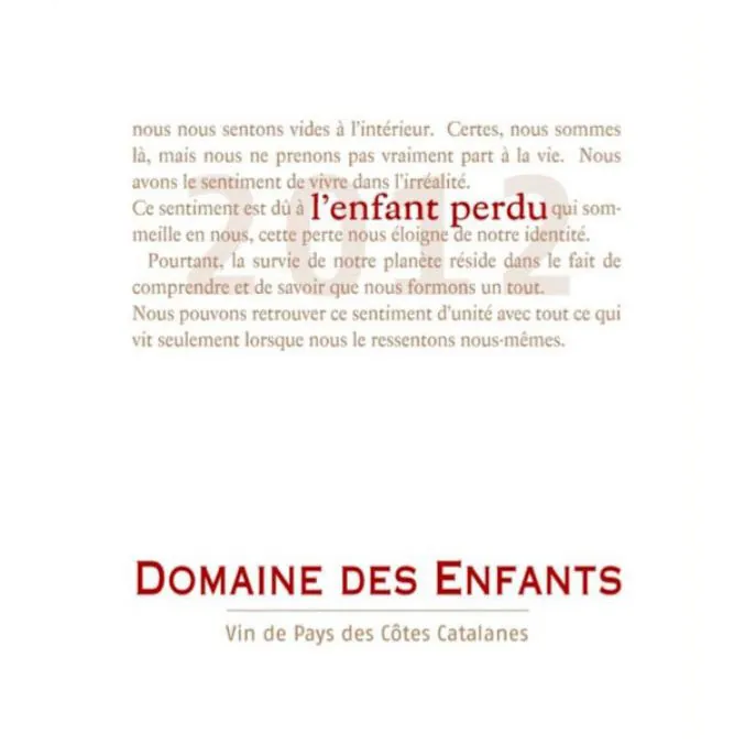 L'Enfant Perdu Bottle