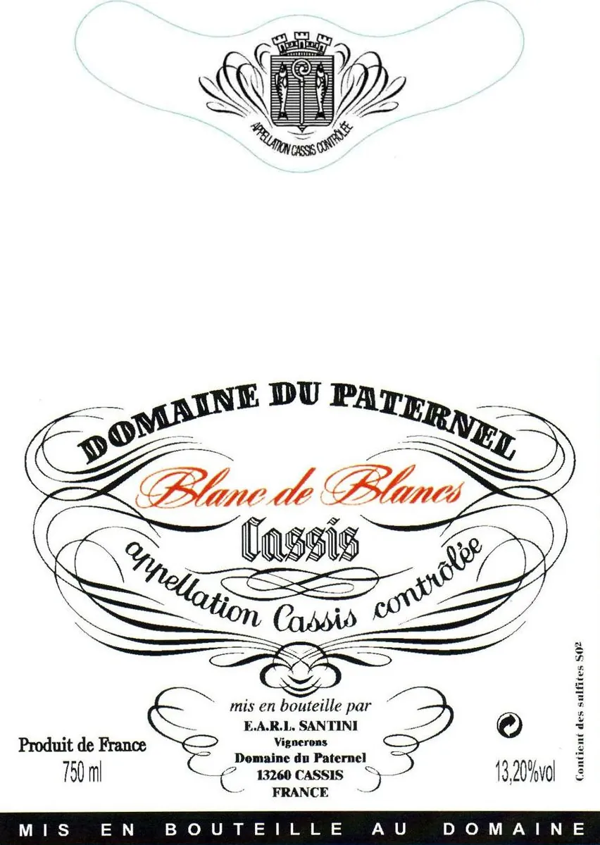 Cassis Blanc de Blancs Bottle