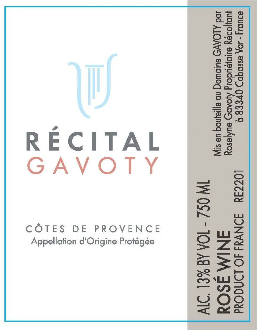 Recital Cotes de Provence Rose Bottle