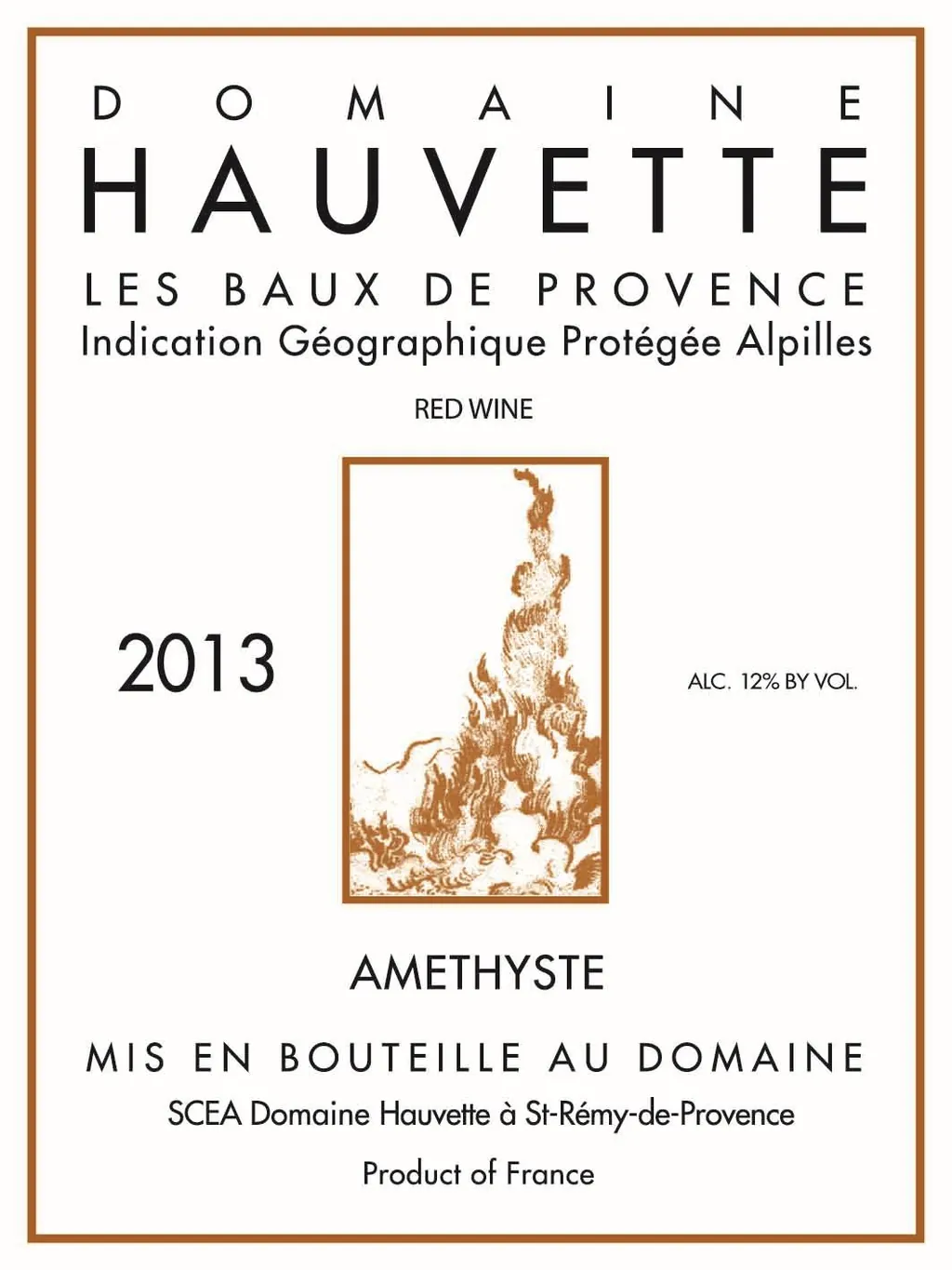 Les Baux de Provence Amethyst Rouge Bottle