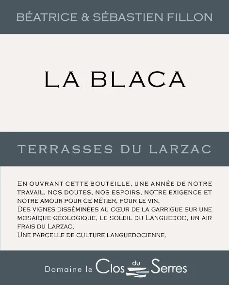 Terrasses du Larzac La Blaca Bottle