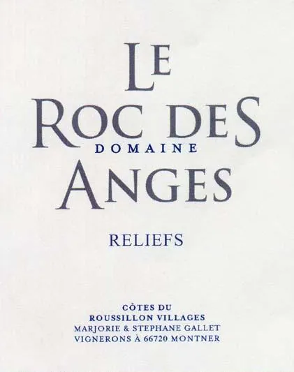 Cotes du Roussillon Villages Reliefs Bottle