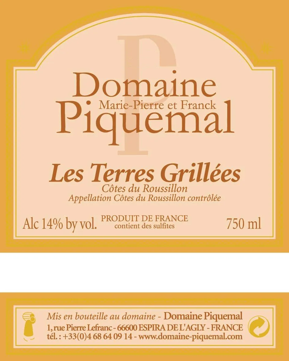 Cotes du Roussillon Les Terres Grillees Blanc Bottle
