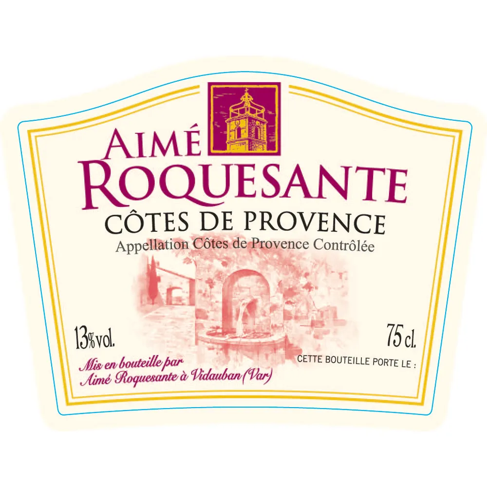 Cotes de Provence Rose Cuvee Bottle