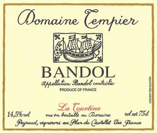 Bandol La Tourtine Rouge Bottle