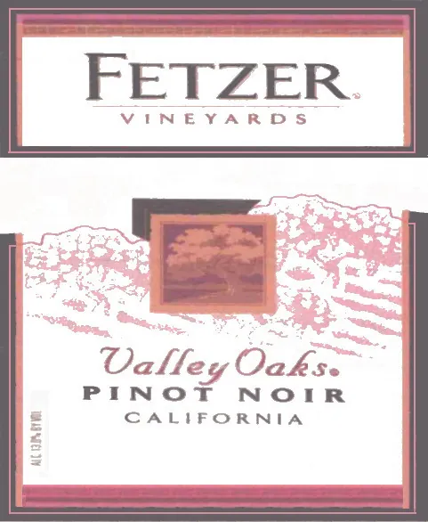 Valley Oaks Pinot Noir Bottle
