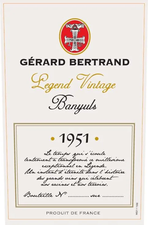 Banyuls Legend Vintage Bottle