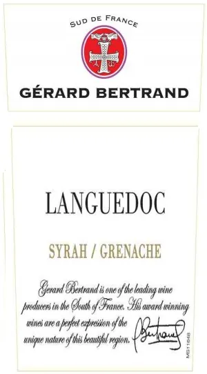 Languedoc Syrah Grenache Bottle