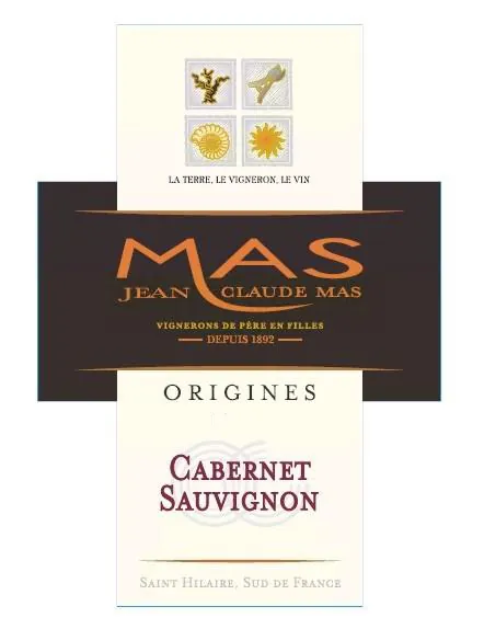 Origines Paul Mas Cabernet Sauvignon Bottle