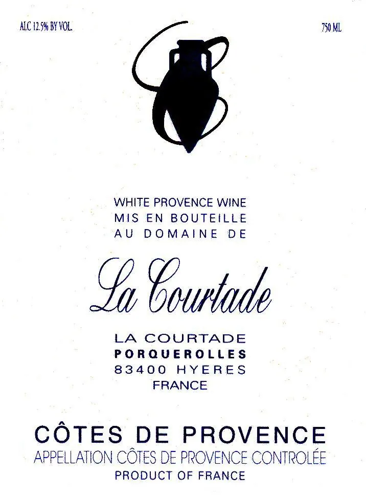 Cotes de Provence Blanc Bottle