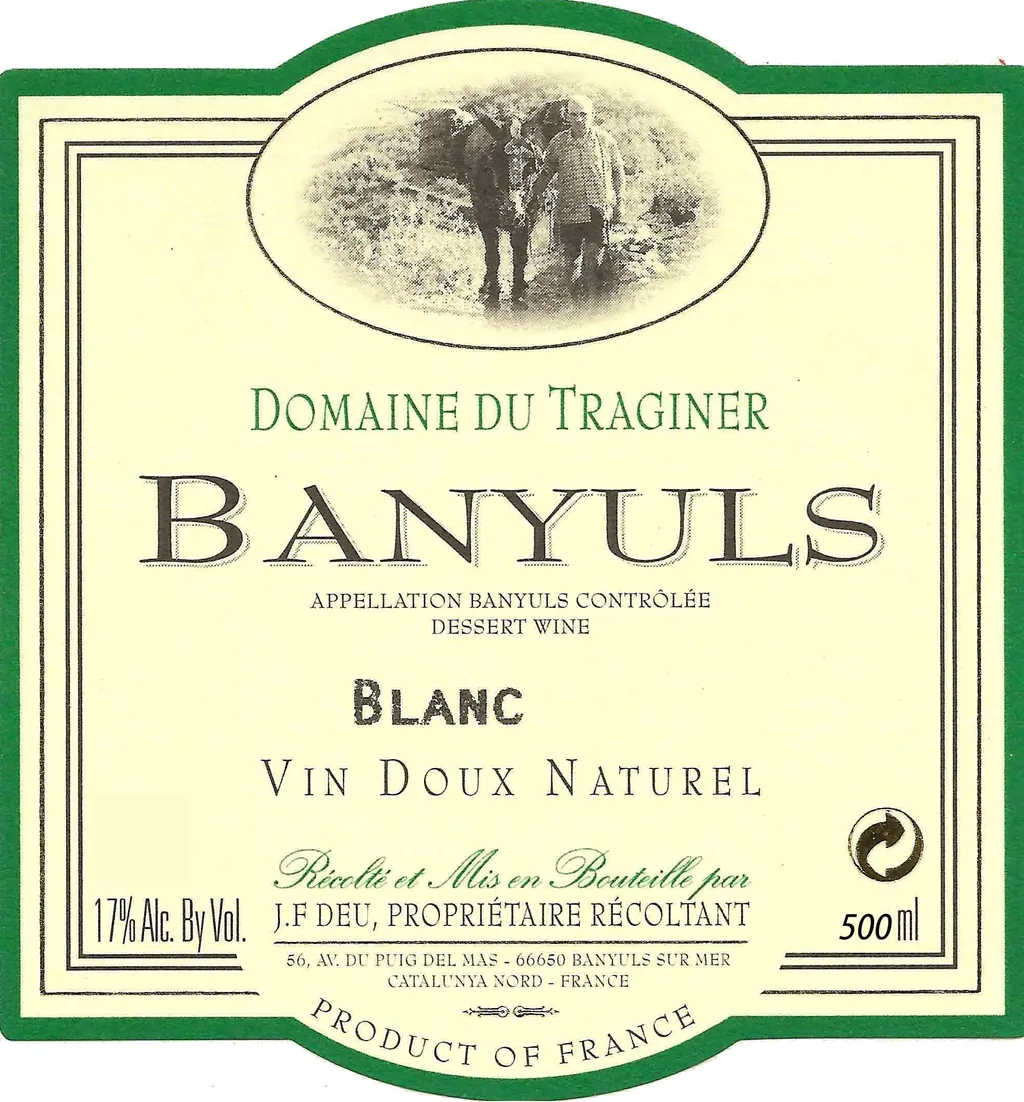 Banyuls Blanc Bottle