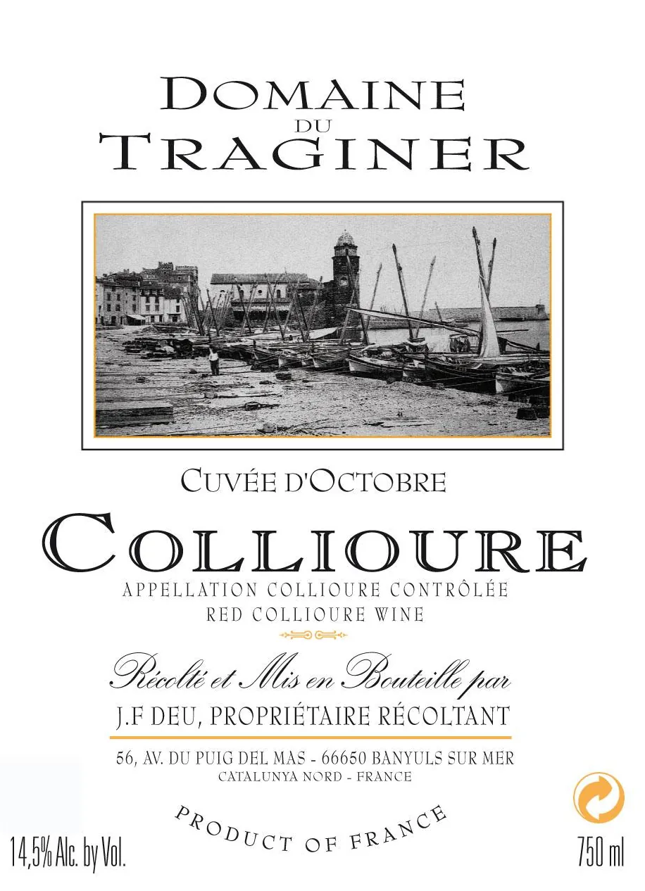 Collioure Cuvee d'Octobre Bottle