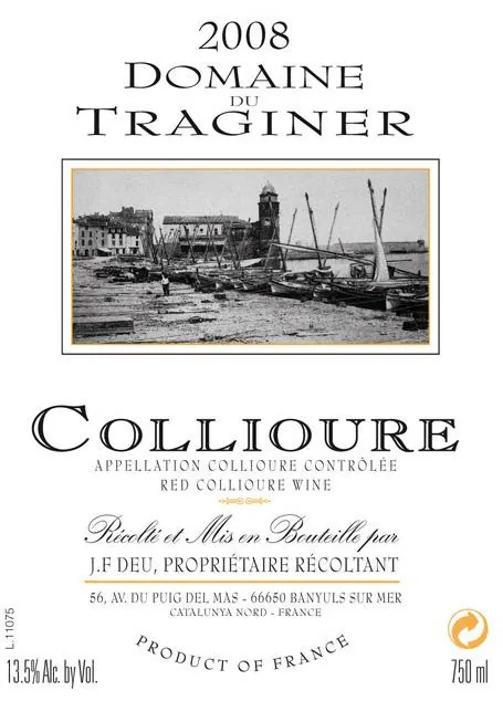 Collioure Vieilli en Foudre Bottle