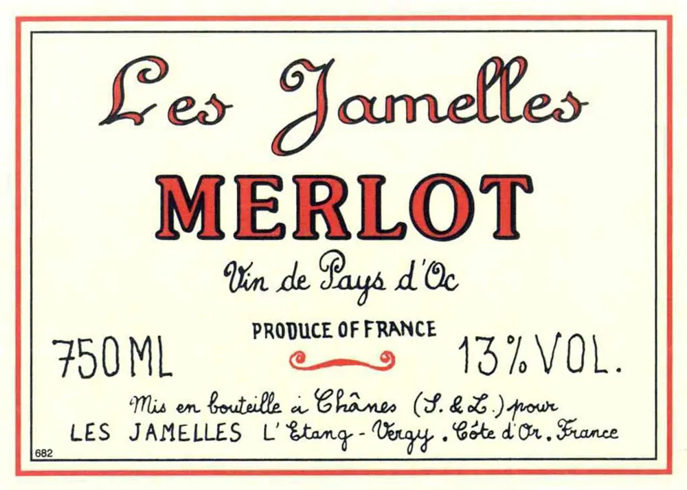 Merlot - Vins de Pays D'Oc Bottle