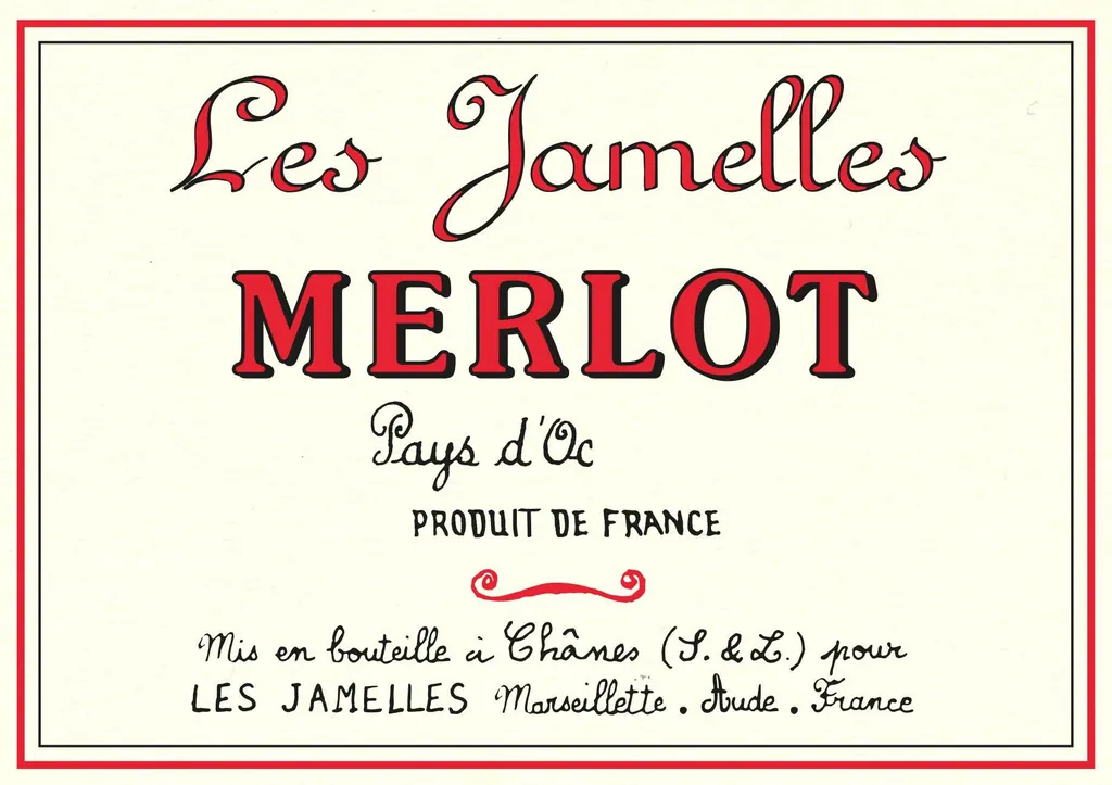 Vins de Pays D'Oc Merlot Bottle